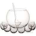 Clear Glass Punch Bowl Glass Punch Set